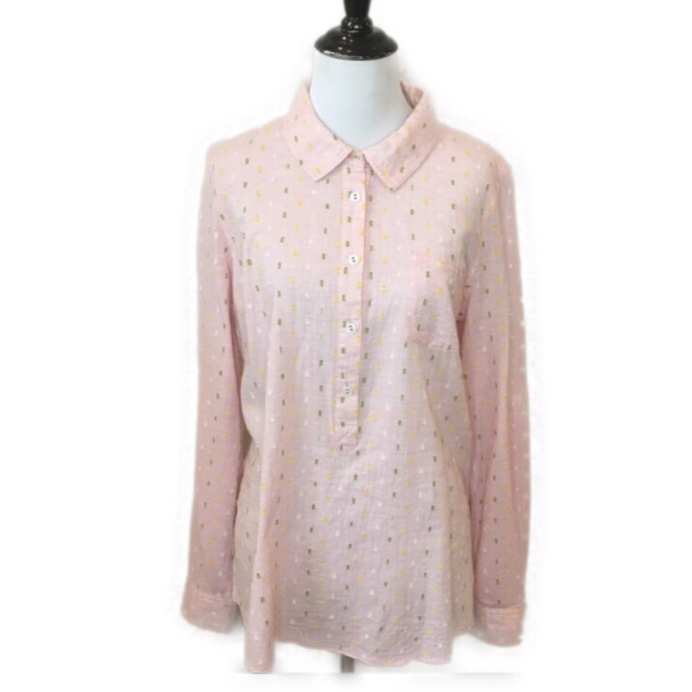Ivy Jane pale pink Swiss dot popover Top Size Small